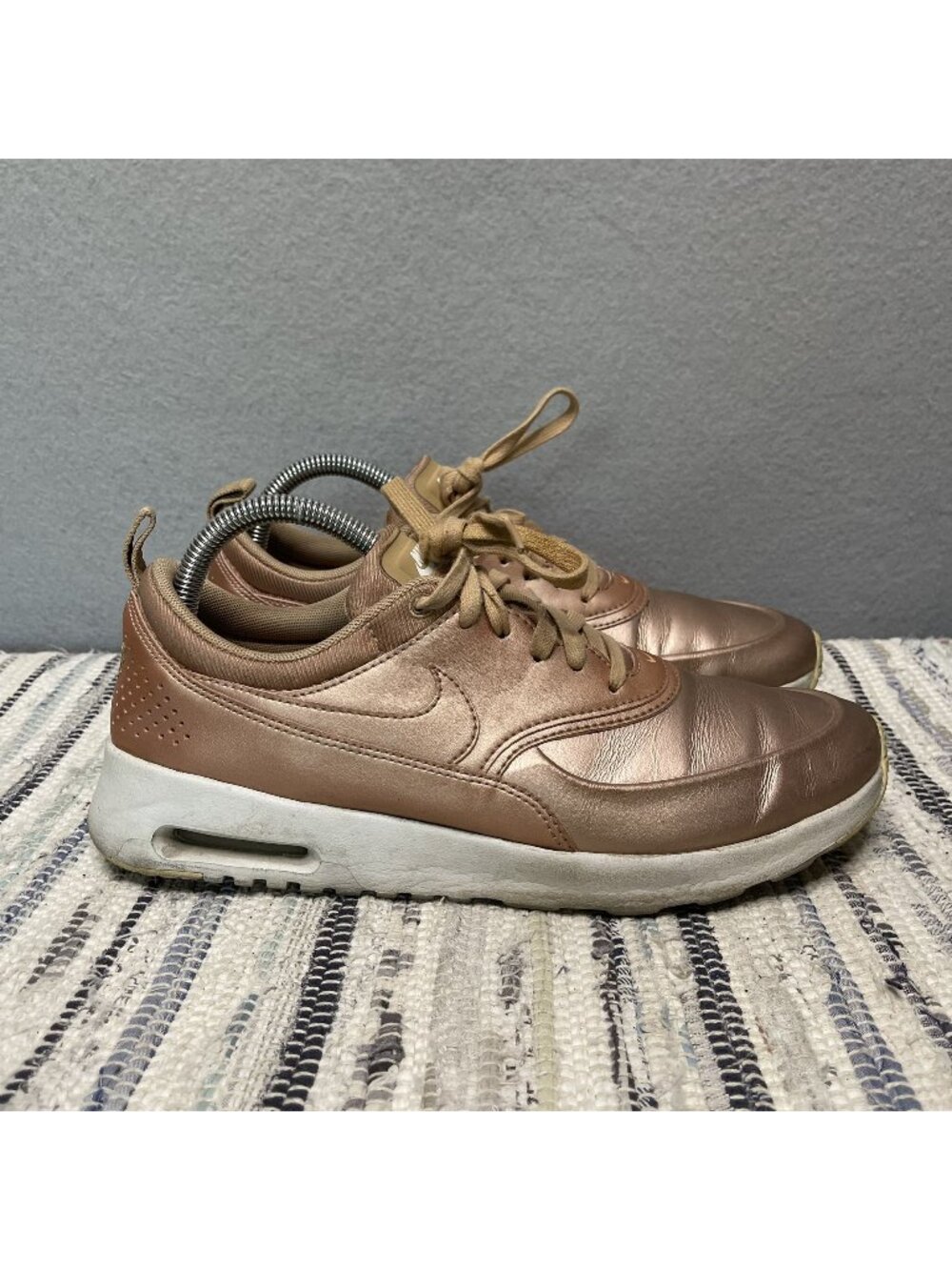 Nike Womens Size US 10 Air Max Thea SE Metallic Rose Running Shoes